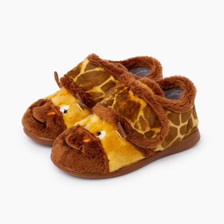 Zapatillas casa pelito jirafa