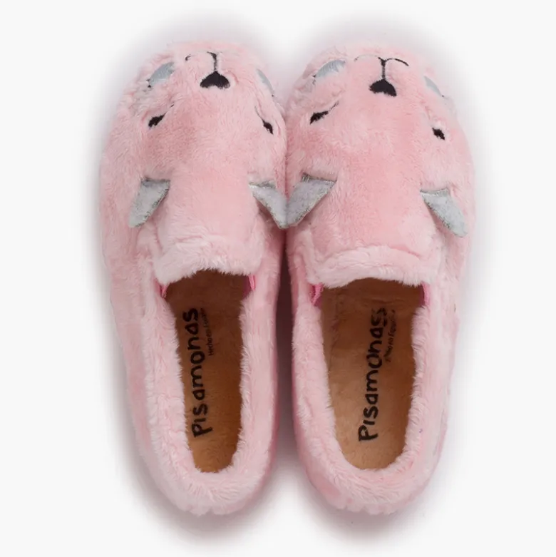 Zapatillas casa pelo suave gatito