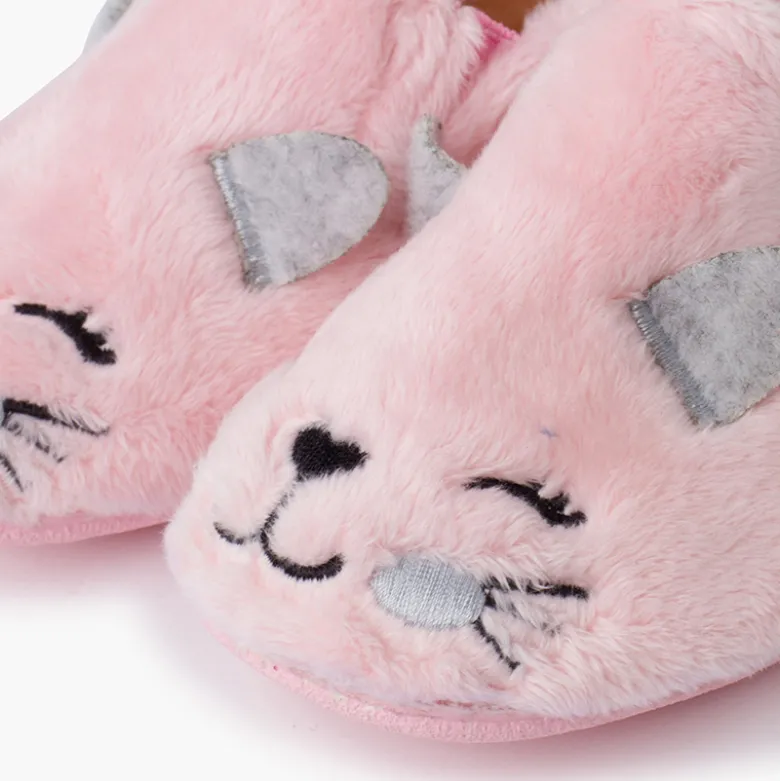 Zapatillas casa pelo suave gatito