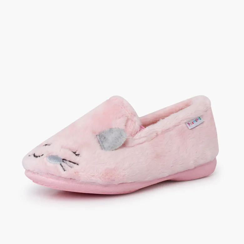 Zapatillas casa pelo suave gatito