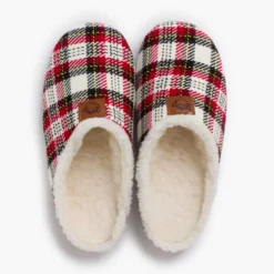 Zapatillas casa pura lana cuadros