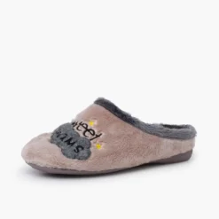 Zapatillas casa tipo zueco dibujo luna