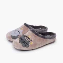 Zapatillas casa tipo zueco dibujo luna