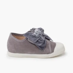 Zapatillas lazo terciopelo