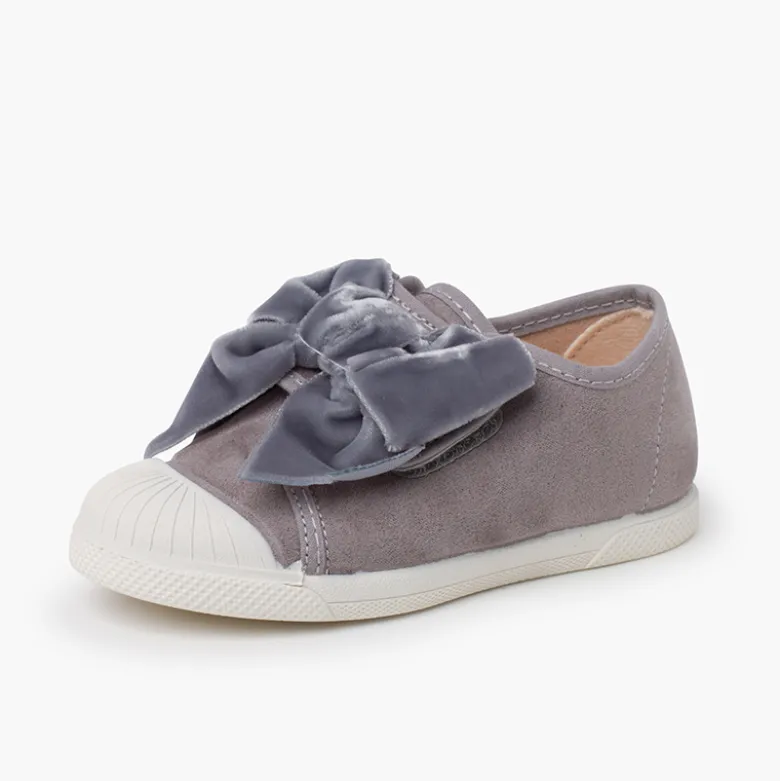 Zapatillas lazo terciopelo