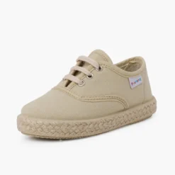Zapatillas lona cordones suela alpargata