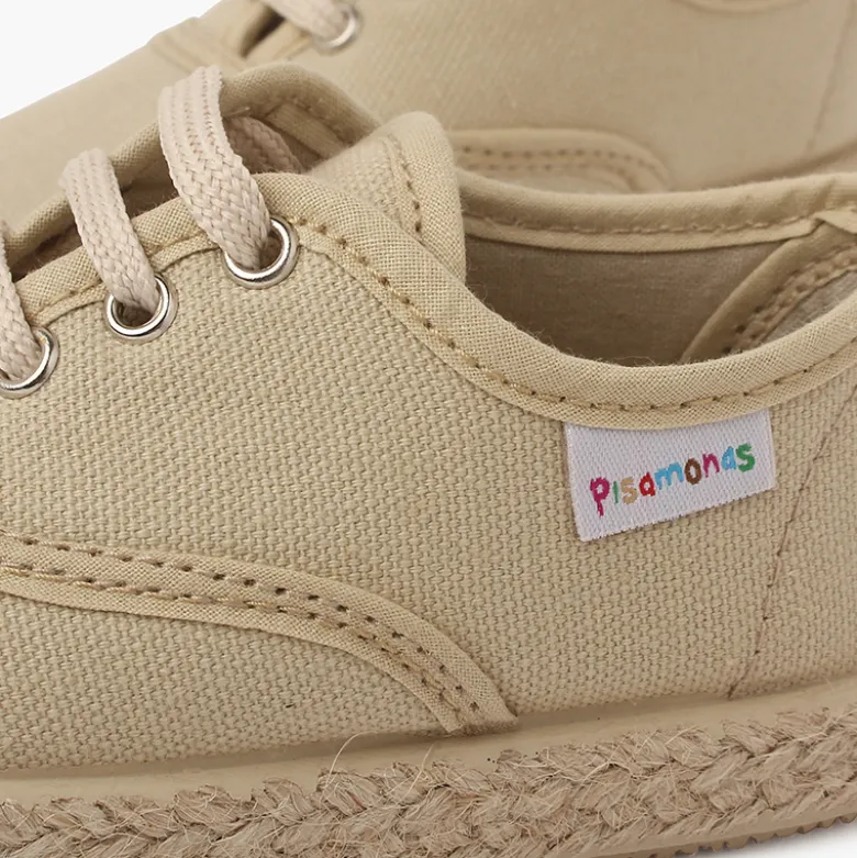 Zapatillas lona cordones suela alpargata