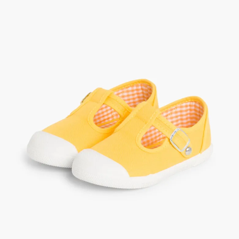Zapatillas Lona Niños Puntera Goma Tipo Pepitos