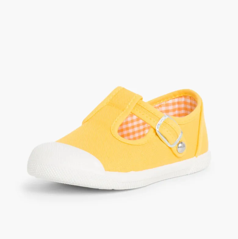 Zapatillas Lona Niños Puntera Goma Tipo Pepitos