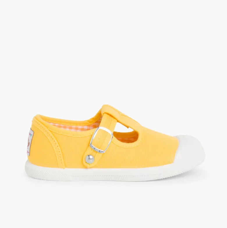 Zapatillas Lona Niños Puntera Goma Tipo Pepitos