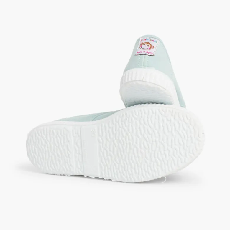 Zapatillas Lona Punta Goma Sin Cordones
