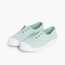Zapatillas Lona Punta Goma Sin Cordones