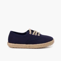 Zapatillas niños suela y cordones yute