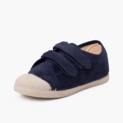 Zapatillas pana puntera goma y doble cierre