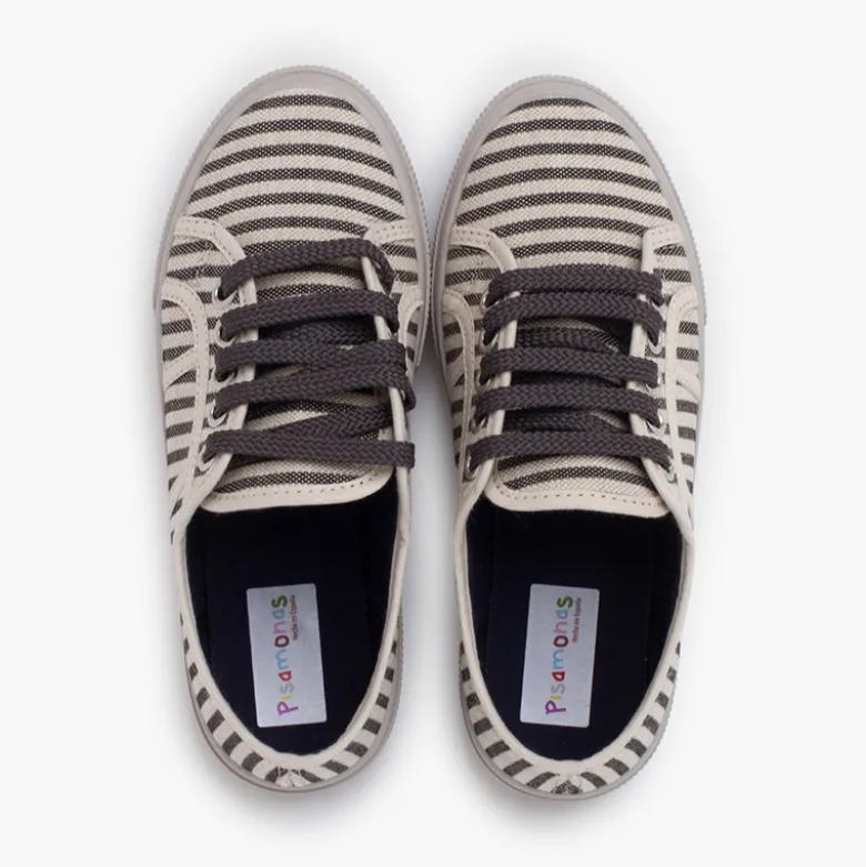 Zapatillas rayas suela ancha