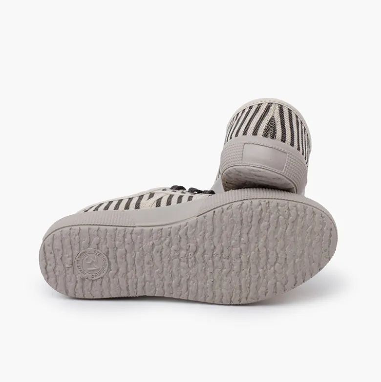 Zapatillas rayas suela ancha