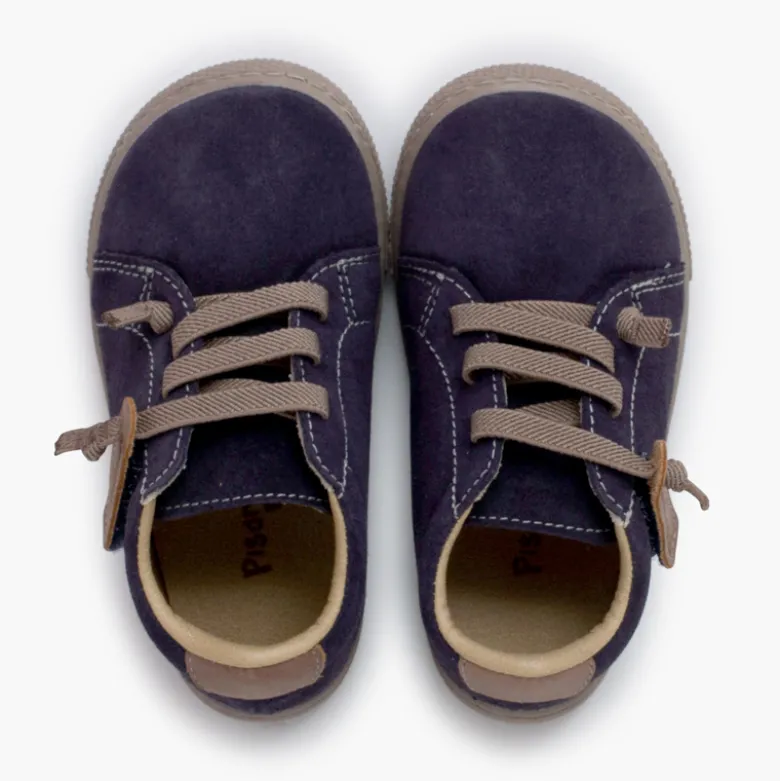 Zapatillas serraje barefoot cordones elásticos