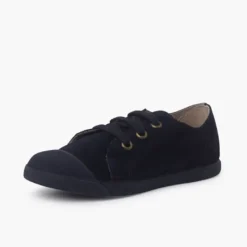 Zapatillas serraje puntera de goma y cordones