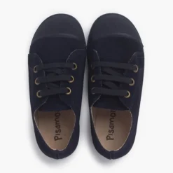 Zapatillas serraje puntera de goma y cordones