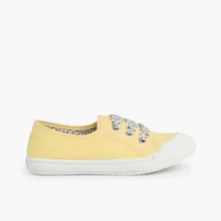 Zapatillas Tela Punta Goma Cordones