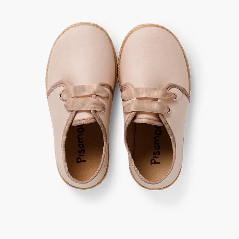 Zapato Blucher Piso Alpargata Efecto Raso