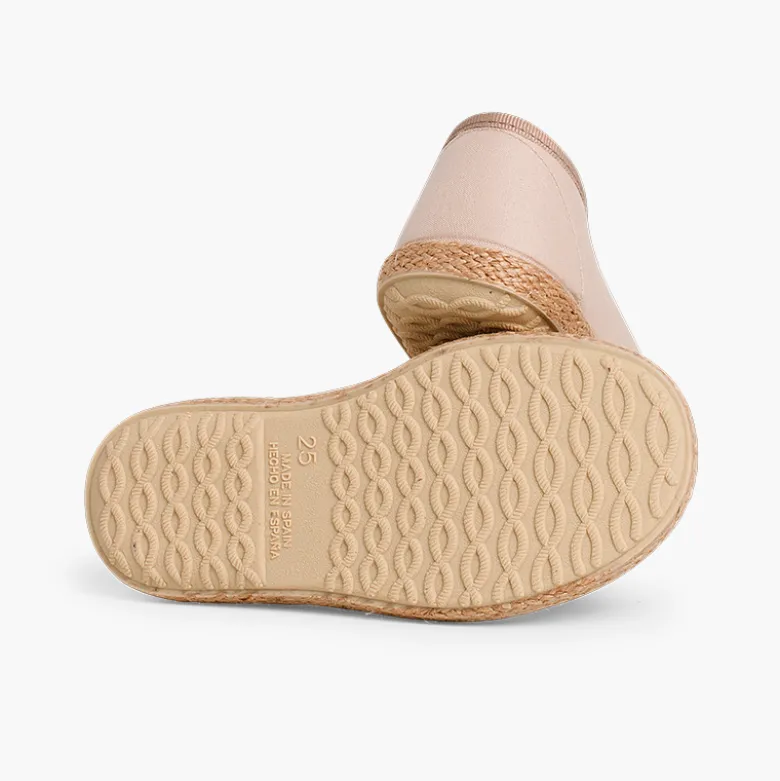 Zapato Blucher Piso Alpargata Efecto Raso