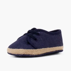 Zapatos bebé lino y yute cordón elástico