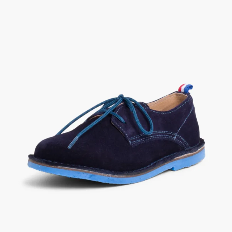 Zapatos Blucher Serraje Suela y Cordones Colores