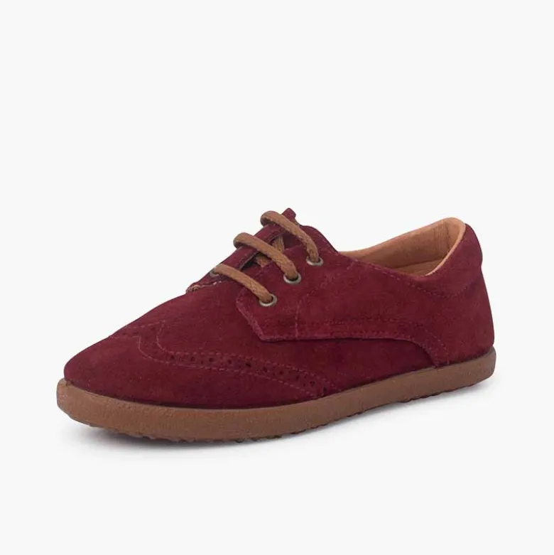 Zapatos oxford serraje suela caramelo